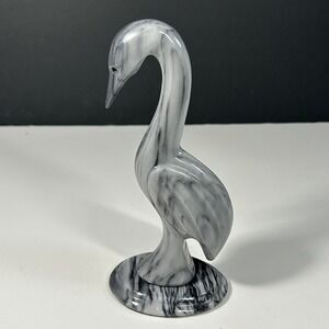 Gray Marble Heron  Flamingo Table Sculpture Design 7" H